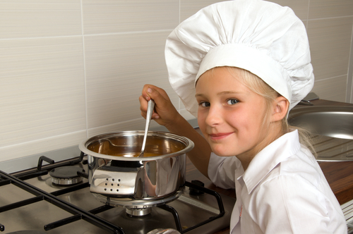 girl cooking